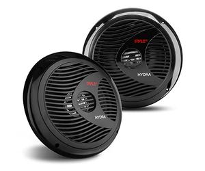 Pyle 8” Marine Vehicle Speakers - Dual 180W 4 Ohm Waterproof Car Component Speaker System, PP Cone w/Rubber Surround, 20 Oz Magnet 1.5" Voice Coil, For Custom Audio Boat Truck Mobile Off-Road (Black)