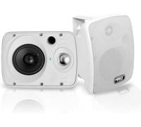 Pyle Bluetooth Garden Speakers Pair - 16.5 cm (6.5") 800W Weatherproof Wall/Ceiling Mounted Outdoor Wireless Speaker System, Active/Passive, Metal Grille, Indoor Sound System - White