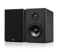 Pyle Bookshelf Speakers Passive Hi-Fi - 16.5 cm Stereo Speakers with Wall Mount Brackets, 200W Max Power, RCA Input, Paper Cone Woofer, Soft Dome Tweeter, For Turntables, Vinyl, DJ & Home Audio, Black