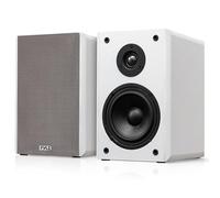 Pyle Bookshelf Speakers Passive Hi-Fi - 16.5 cm Stereo Speakers with Wall Mount Brackets, 200W Max Power, RCA Input, Paper Cone Woofer, Soft Dome Tweeter, For Turntables, Vinyl, DJ & Home Audio, White