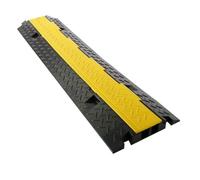 Pyle Cable Protector, Cable Cover, Outdoor Cable Protector, Wire Cover - Supports 200,000 kg Dual Channel Heavy Duty, w/Flip-Open Cover, “100 cm x 24.5 cm x 4 cm” Ramp Cover, For Indoor Outdoor Use
