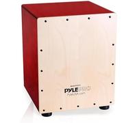 Pyle Snare Style Birch Wood Compact Acoustic Jam Cajon - Wooden Hand Drum Percussion Beat Box with Internal Snares, Deep Bass, Classic Slap, and Crackle Sound - For Kids, Teens, and Adults - PCJD25