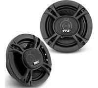 Pyle 3-Way Universal Car Stereo Speakers-300W 6.5” Triaxial Loud Pro Audio Car Speaker Universal OEM Quick Replacement Component Speaker Vehicle Door/Side Panel Mount Compatible PL613BK (Pair), black