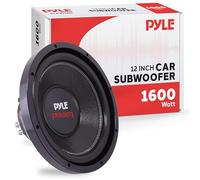 Pyle Car Subwoofer 12 Inch Car Speakers - 1600W Dual Voice Coil 4 Ohm High Power Car Audio Subwoofer with Foam Surround, Deep Bass for Car Audio Systems