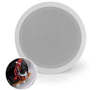 Pyle Ceiling and Wall Mount Speaker - 8” 2-Way 70V Audio Stereo Sound Subwoofer Sound with Dome Tweeter, 600 Watts, in-Wall & in-Ceiling Flush Mount for Home Surround System PDIC83T (White)