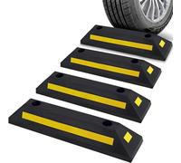 Pyle Car Wheel Chock, Caravan Chock, Wheel Stopper- For Parking Safety, Heavy Duty Rubber Car Stopper, For Cars, Vans, Trucks Parking Barrier, 4 Pack