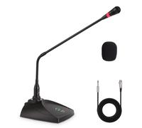Pyle Desktop Gooseneck Wired Microphone System - Table-Mounted Condens