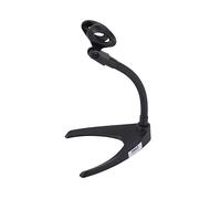 Pyle Desktop Microphone Stand, 21cm Gooseneck Mount with U-Base, Low Profile Mic Arm for Desk, Podcast Setup, Mic Holder for Table, Counter, Recording, Streaming, Black
