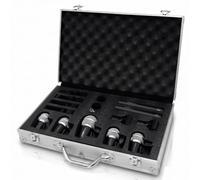 Pyle PDKM7 Dynamic 7 Piece Drum Microphone Set with Carry Case & Mounting Accessories