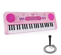Pyle, Electric Keyboard 49 Keys, Portable Digital Musical Piano Keyboard for Karaoke, 100 Melodies/Rhythms, 50 Demons, Rechargeable Battery Microphone for Beginners, Kids and