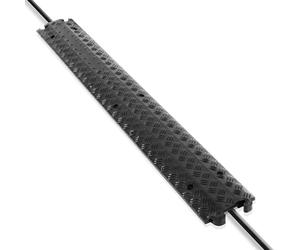 Pyle Floor Cable Cover - Heavy Duty Cable Protector Ramp for Outdoor & Indoor Use, Supports 4,989kg, 100 x 13 x 2cm - Durable Wire Tidy & Cord Management, Single Channel