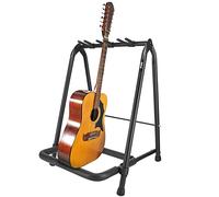 Pyle Foldable Universal Multi 3 Stand Portable Collapsible Instrument Floor Guitar Rack Holder w/Foam Padding-for Acoustic, Electric, Bass Guitar & Guitar Bag/Case PGST33