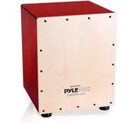 Pyle Full Size Cajon Drum Box, Wooden Percussion Beat Box with Interna