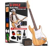 Pyle Full Size Electric Guitar Kit 97cm, 22 Fret Beginner Guitars Bundle 5W Amp, With Gig Bag, Picks, Spare Strings, Strap, and ST-Style Paulownia Body, Right Hand, Natural