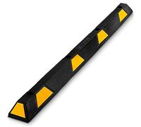 Pyle Garage Floor 6ft Vehicles Extra Wide Heavy Duty Parking Lot Stopper, Vehicles, Vans, Trucks, Driveways, Protects Bumpers, Rubber, Black, 10 cm x 15.03 cm x 183.09 cm