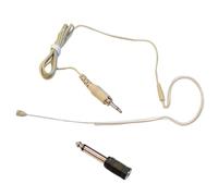 Pyle Headset Microphone - On-Ear Headset Mic with Omnidirectional Condenser, 1.2m Cable, Windscreen, Secure Fit for Presentations, Stage, Theatre & Fitness Instructors, Skin Tone
