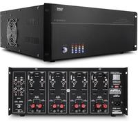 Pyle Amplifier - 8 Multi-Zone Stereo Amplifier Hifi, 19” Rack Mount, Powerful 8000 Watts Amp, w/Speaker Selector Volume Control, Hifi Amplifiers, w/LED Display, Av Receiver 4-Ch. Bridgeable Switches