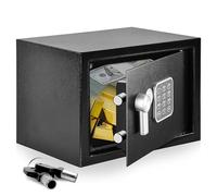 Pyle Home Safe Box Locker, Small Money Safe, Mini Fireproof Safes, Wall & Floor Steel Vault, Electronic Digital Keypad, 2 Keys, 25 × 35 × 25 cm, Secure for Cash, Guns, Jewelry & More