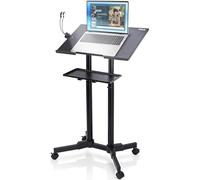 Pyle Lectern Stand Podium Mobile Adjustable Laptop Lectern