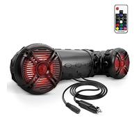 Pyle Marine ATV Powered Speakers - 4.0 Wireless Bluetooth, 800 Watt, Color Changing LED Lights, IP44 Waterproof, 16.5 Cm Dual Audio Sound System for UTV, Golf Carts, Jetski and Snowmobile - PLATV65BT