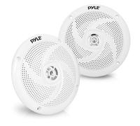 Pyle Marine Speakers - 5.25 Inch 2 Way Waterproof and Weather Resistant Outdoor Audio Stereo Sound System with 180 Watt Power and Low Profile Slim Style - 1 Pair - PLMRS5W (White)
