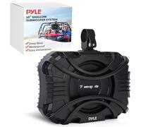 Pyle Marine Subwoofer 10 Inch - 400 Watt Passive Speaker with Shallow Mount Design, IPX6 Waterproof Built for Boat, UTV and ATV