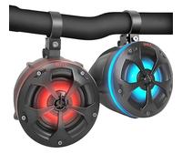 Pyle 2-Way Dual Waterproof Off-Road Speakers, 10cm 800W Marine Grade Wakeboard Tower Speakers System w/LED DJ Lights & Remote, Full Range Outdoor Audio Stereo Speaker for ATV/UTV/, Jeep, Boat