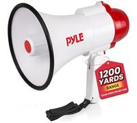 Pyle Megaphone 30 W with Siren & Microphone, Foldable Megaphone for Children and Adults, Speaker for Football, Events, Emergencies