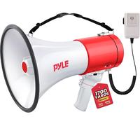 Pyle Megaphone Speaker PA Bullhorn 50W - Long Range 365 Metres with Built In