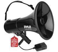 Pyle 50W Megaphone Speaker with Megaphone, Loud Bullhorn Megaphones with Siren & Adjustable Volume, Clear and Long Range Sound, Indoor/Outdoor Use, Perfect for Sports, Coaches, Safety Drills & Kids