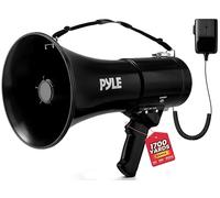 Pyle 50W Megaphone Speaker with Megaphone, Loud Bullhorn Megaphones with Siren & Adjustable Volume, Clear and Long Range Sound, Indoor/Outdoor Use, Perfect for Sports, Coaches, Safety Drills & Kids