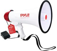 Pyle Megaphone with Siren - 40W Loud PA Speaker with Detachable Mic, Clear Sound, Volume Control & Ergonomic Grip - For Emergency, Sports, School & Outdoor Use