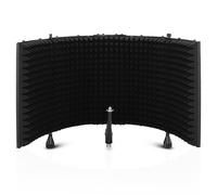 Pyle Microphone Isolation Shield with Soundproof Foam, Portable Vocal Recording Booth for Studio & Podcast, Adjustable Folding Acoustic Panels, Shock Mount, 5/8'' Mic Thread, Easy Setup