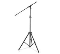 Pyle Microphone Stand with Boom Arm - Heavy Microphone Stand Height Adjustable 130-200 cm, Sturdy, 5/8 Inch Thread
