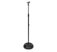 Pyle Microphone Stand with Round Base - Height-Adjustable Microphone Stand 85-152 cm with 5/8 Inch (16 mm) Thread - Stable & Compact for Stage, Studio, Voice Recording, Performance, Podcast
