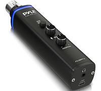 Pyle Microphone XLR-to-USB Signal Adapter - Universal Plug and Play XLR Mic to PC Adaptor for Digital Recording w/Mix Audio Control, +48V Phantom Power, Headphone Volume, USB Cable - PDUSBPP10