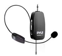 Pyle Multi-purpose UHF Wireless Microphone System - Professional Portable Wireless Microphone Kit with Microphone Headset Receiver Unit - Karaoke Conference DJ Party PDWMU115