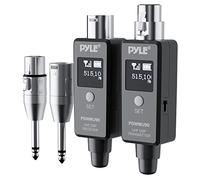 Pyle Multifunctional UHF Wireless XLR Adapter System,Transmitter And Receiver For Dynamic Microphones And Music Sources,48k Frequency Signal Transmission,USB Recharge Capable,90 Feet Range,Dark Gray