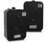 Pyle Outdoor Speakers, 5.25 Inch Weatherproof Wall Mount Pair, Black | 400W Peak Power, 2-Way Design for Patio, Deck, Garden & Poolside Use, All-Weather Build with Bass Reflex