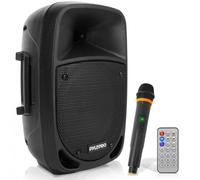 Pyle PA Music Box, Party Box, Portable Karaoke Machine with Microphone, Party Speaker with Bluetooth, Sound System 8 Inch Subwoofer, PA System Complete Set, Karaoke Set LED Battery Display, MP3/USB/SD