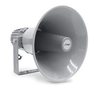 Pyle PA System Horn Speaker - 32cm Weatherproof Loudspeaker Megaphone, Wall Mount Outdoor/Indoor Audio System for Announcements, Intercom, Sirens & Security Alerts - Grey