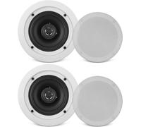 Pyle Pair 6.5”/16.5Cm Ceiling Wall Mount Speakers, 2-Way Midbass Woofer Speaker,