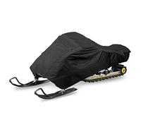 Pyle PCVSNM12 - Universal Snowmobile Cover Fabric - Heavy Duty, Dual Air Vents, Non-scratch Hood Liner & Elastic Cord -Tight Custom Fit, Waterproof Marine Grade Protection Against Sun Damage,Black