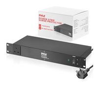 Pyle PDU Power Strip Protector, Against Overvoltage, 150 Joules, 15 Amp, 7 Outputs, Electric Extension Cord, Robust, 1U, Rack Mount Protection, Socket Strip