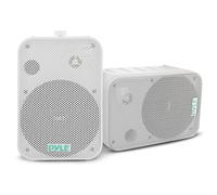 Pyle PDWR50W Indoor Outdoor Waterproof Hi-Fi Patio Speakers with Bookshelf Wall Mount