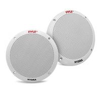 Pyle PLMR605W Dual 6.5'' Waterproof Marine Speakers, 2-Way Full Range Stereo Sound, 400 Watt, White (Pair)
