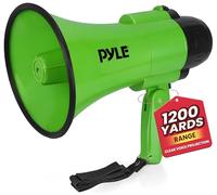 Pyle 30W Megaphone Speaker with Microphone, Loud Bullhorn Megaphones with Siren & Adjustable Volume, Loud Hailer Mega Phone, Indoor/Outdoor Use, Perfect for Sports, Police, Safety Drills, Kids & More