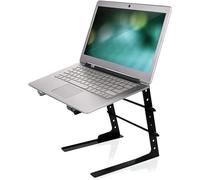 Pyle Portable Adjustable Laptop Stand - 6.3 to 10.9 Inch Anti-Slip Standing Table Monitor or Computer Desk Workstation Riser with Level Height Alignment for DJ, PC, Gaming, Home or Office - PLPTS25