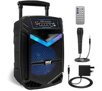Pyle Portable Bluetooth Karaoke Machine, 1200W Rechargeable Speaker System with 38cm Subwoofer, Mic Input, Party Lights, USB SD Radio, Voice Amplifier, Singing Machine for Kids and Adults