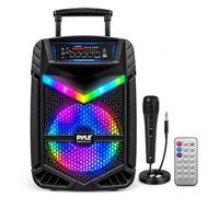 Pyle Portable Bluetooth Karaoke Machine, 1200W Rechargeable Speaker System with 38cm Subwoofer, Mic Input, Party Lights, USB SD Radio, Voice Amplifier, Singing Machine for Kids and Adults